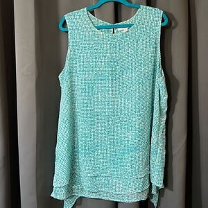 Fever Women’s Double Layer Sleeveless Blouse – Size XXL – RN95619